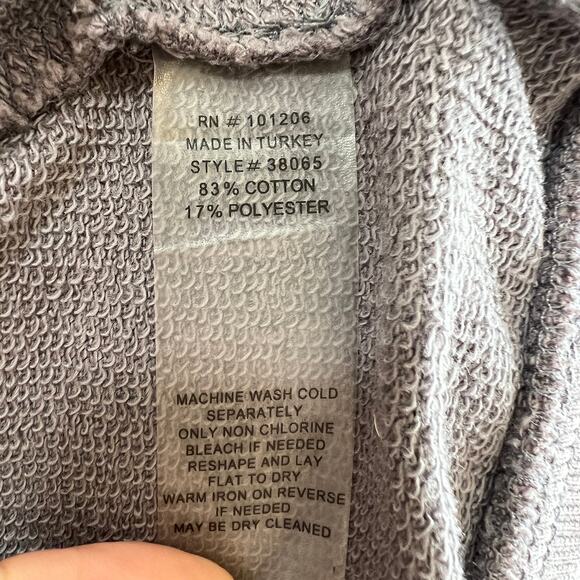 Soft Surroundings 1/4 Snap Gray Long Sleeve Asymmetric Pullover Sweater Top S SM - Picture 6 of 6